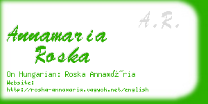 annamaria roska business card